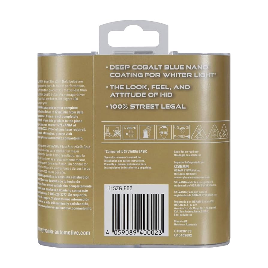 エナジーラブブ Amazon.com: SYLVANIA - H1 SilverStar zXe GOLD High